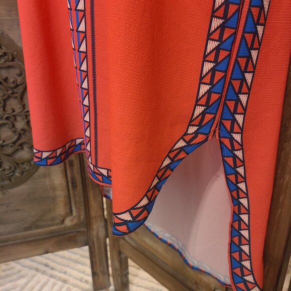 Flying Tomato Aztec Tribal Print Orange Slip Dress – Size L - Picture 3 of 7